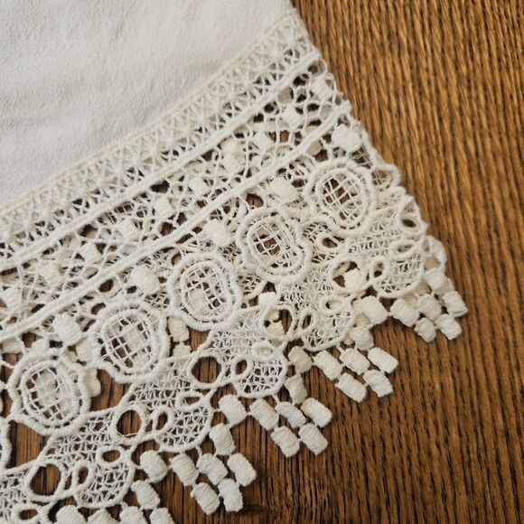 Revolve ASTR Silk Tank Lace Trim Romantic Blouse Top Size Medium - Picture 10 of 16